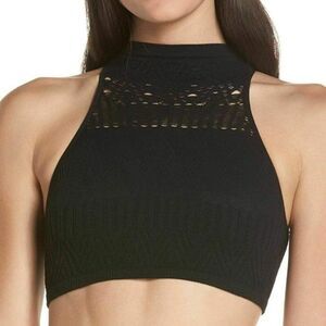 Free People Black So Bright Seamless Brami Tank Top Size Medium/Large NWOT